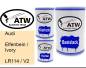 Preview: Audi, Elfenbein / Ivory, LR114 / V2: 500ml Lackdose + 500ml Klarlack + 250ml Härter - Set, von ATW Autoteile West.